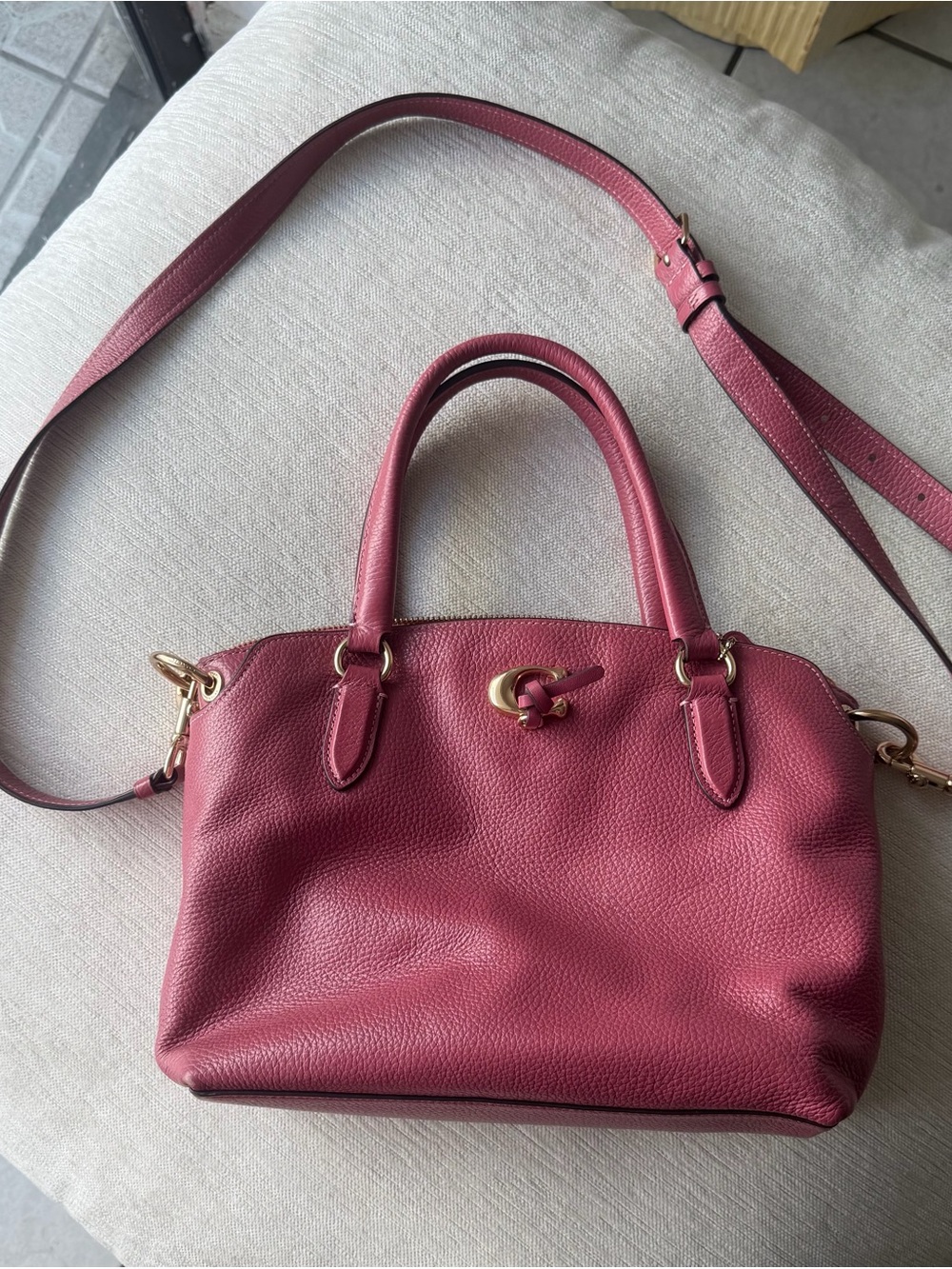 Coach Bag with Gold Hardware